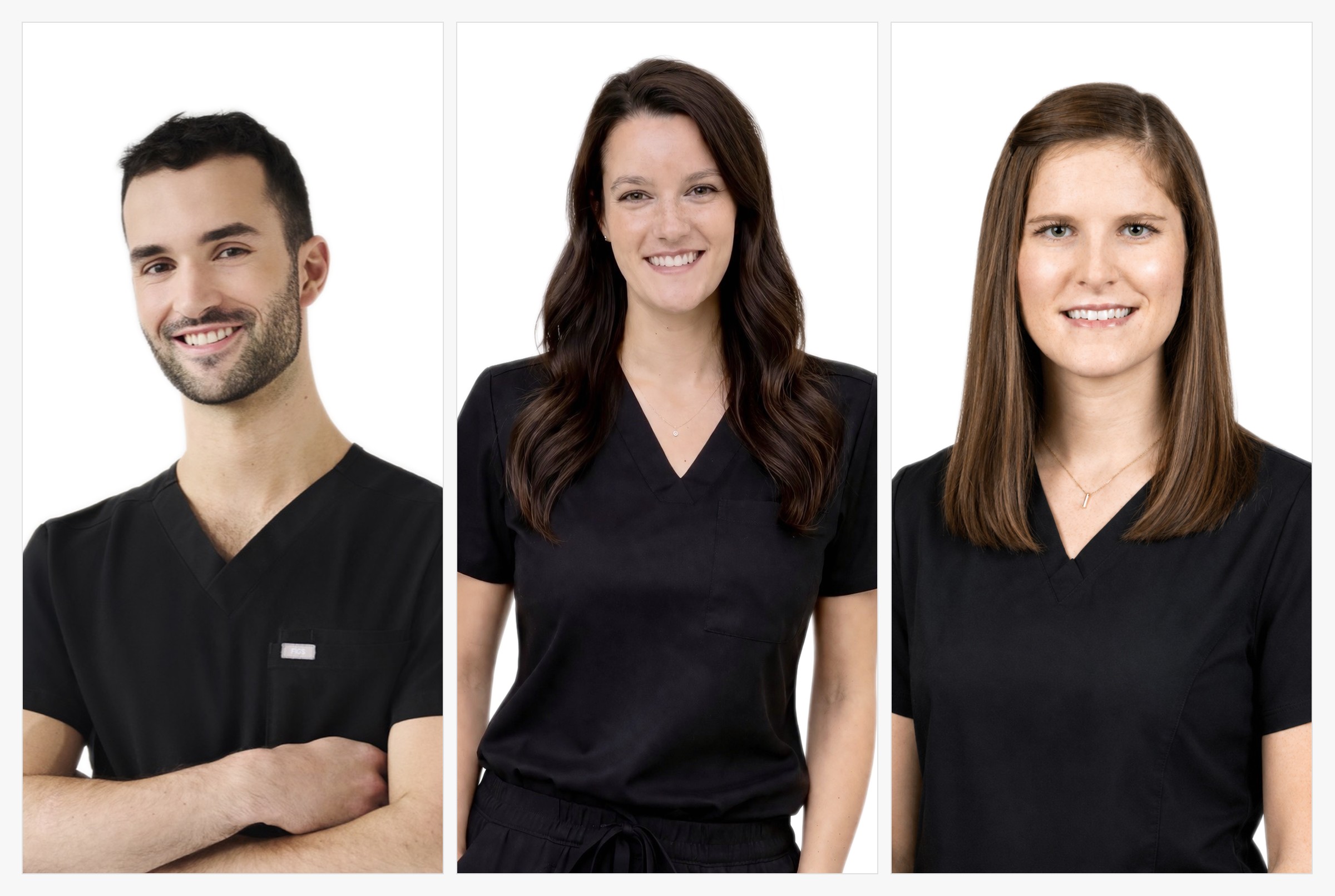 Dr Alexandre Théroux, Dre Cassandre Dubois et Dre Chanie Lafrance-Veillette, médecins de la clinique de Trois-Rivières du Centre | Doctors of Le Centre's Trois-Rivières clinic